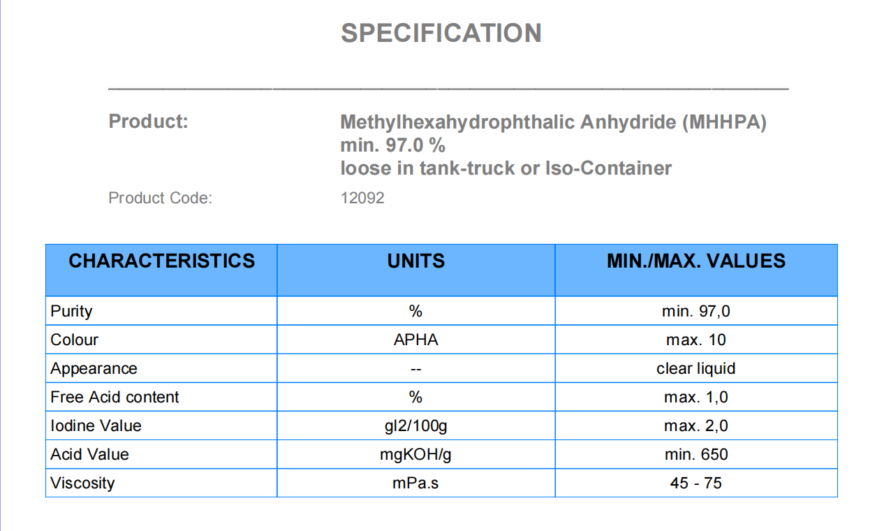 Methyl Hexahydrophthalic Anhydride (MHHPA)