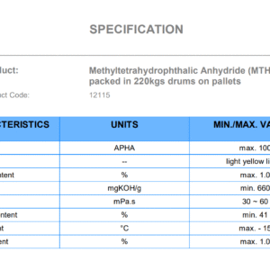 Methyl Tetrahydrophthalic Anhydride (MTHPA)